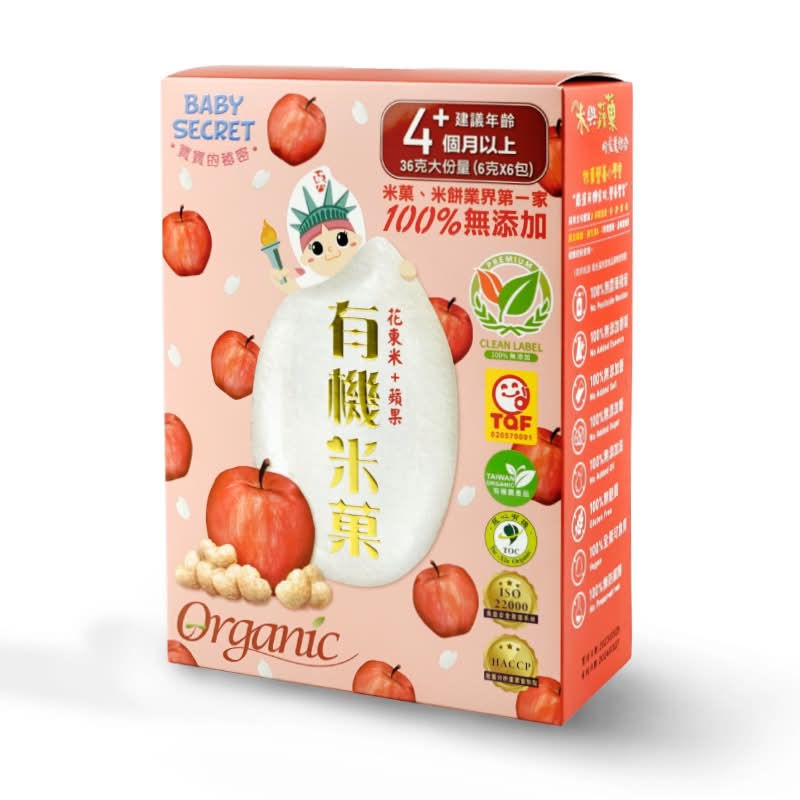 寶寶的秘密 有機蘋果米果【Mia C'bon 限定】 <36g克 x 1 x 1BOX盒>