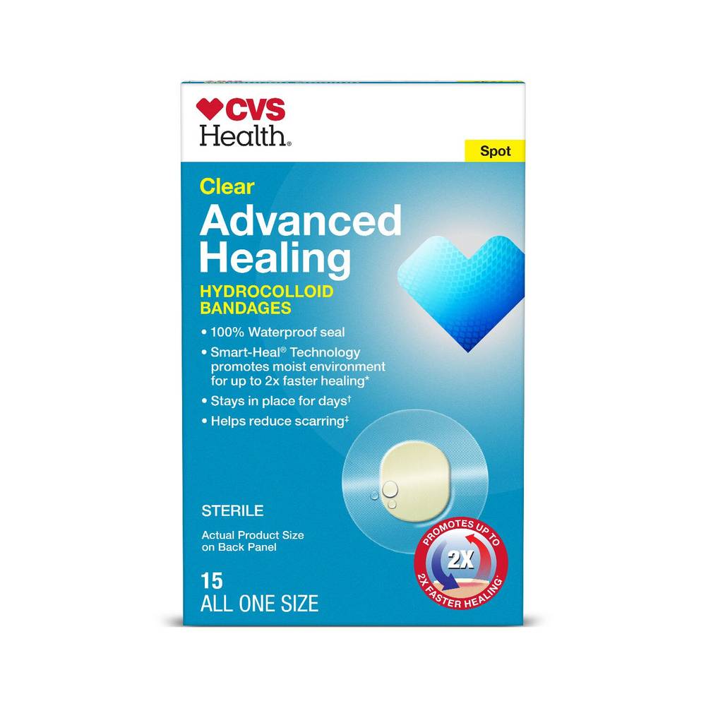 CVS Health Clear Advanced Healing Hydrocolloid Spot Bandages (15 ct)