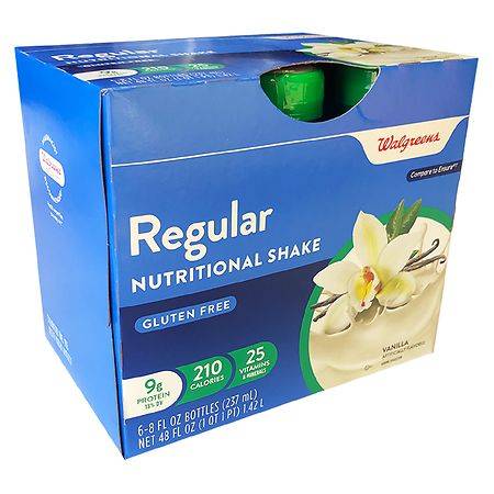Walgreens Regular Nutritional Shake (6 pack, 8 fl oz)