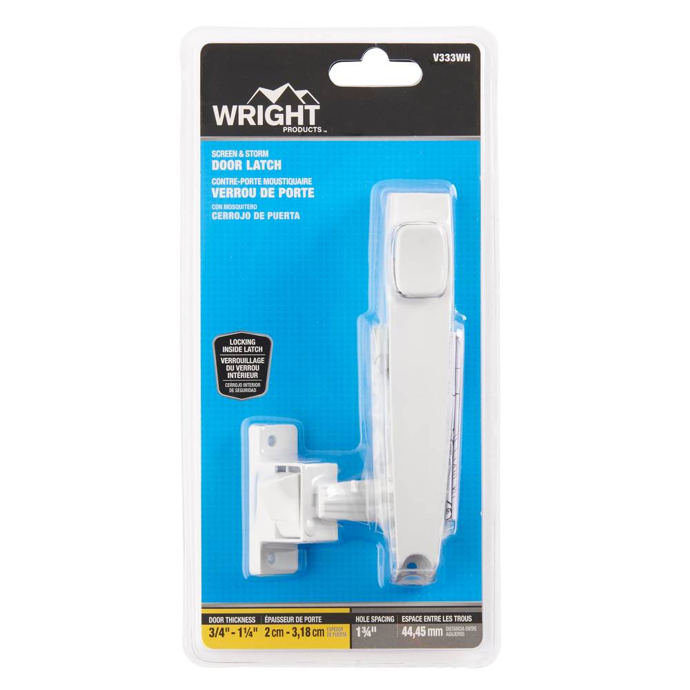 WRIGHT PRODUCTS White Lockable Screen/Storm Door Replacement Handleset | V333WH