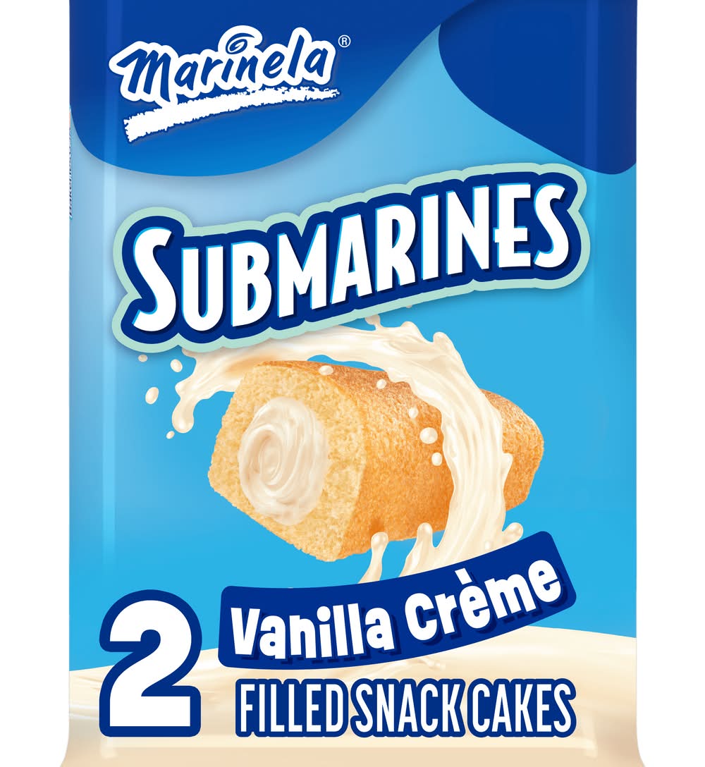 Marinela Submarinos Snack Cakes, Vanilla (2.47 oz, 2 ct)