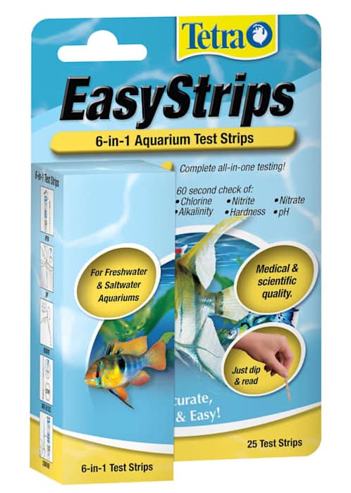 Tetra EasyStrips 6-in-1 Aquarium Test Strips, Pack of 25