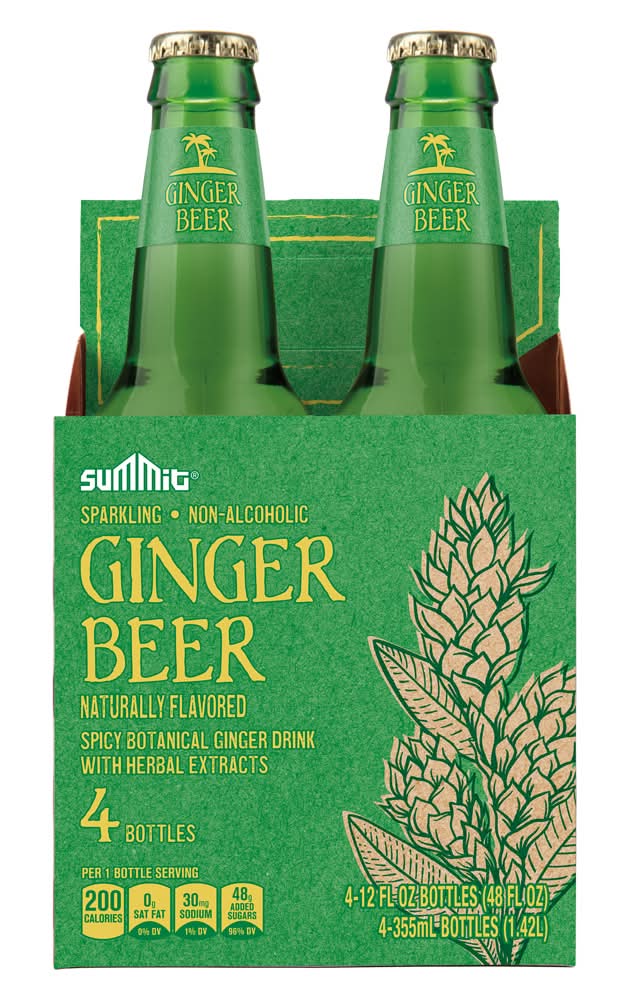Summit Sparkling Non-Alcoholic Ginger Beer (4 x 3 fl oz)
