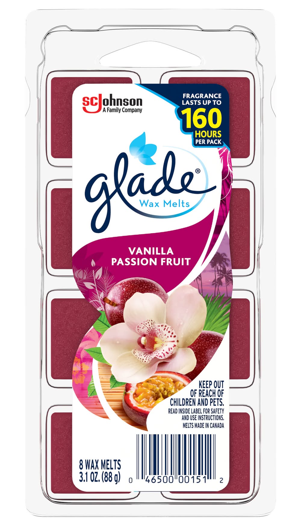 Glade Wax Melts Air Freshener Refill (3.1 oz, 8 ct)