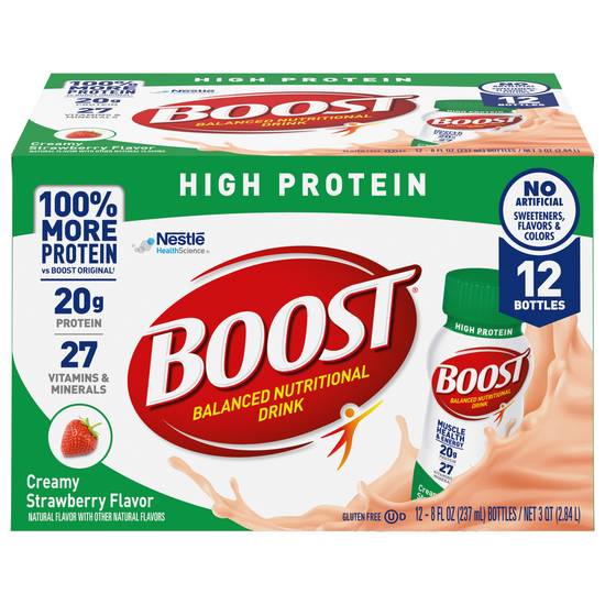 Boost Creamy Strawberry Nutritional Drink (12 x 8 fl oz)