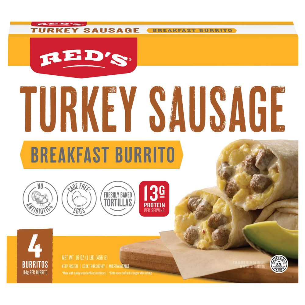 Red's Turkey Sausage Breakfast Burrito (16 oz, 4 ct)