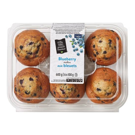 Your Fresh Market Blueberry Muffins (6 muffins)