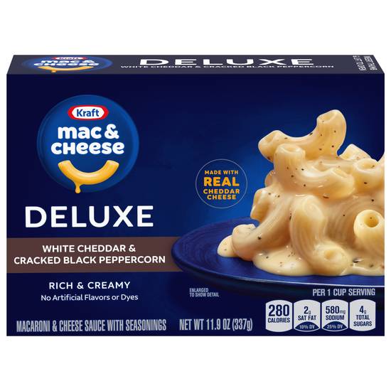 Kraft White Cheddar & Cracked Black Peppercorn Macaroni & Cheese