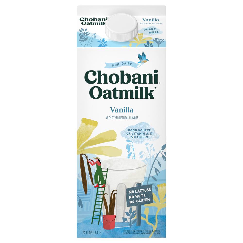 Chobani Oatmilk Drink, Vanilla (52 fl oz)