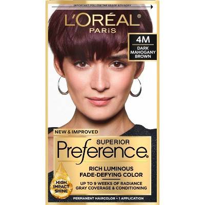 L'oréal Superior Preference Fade-Defying Color (dark mahogany brown)