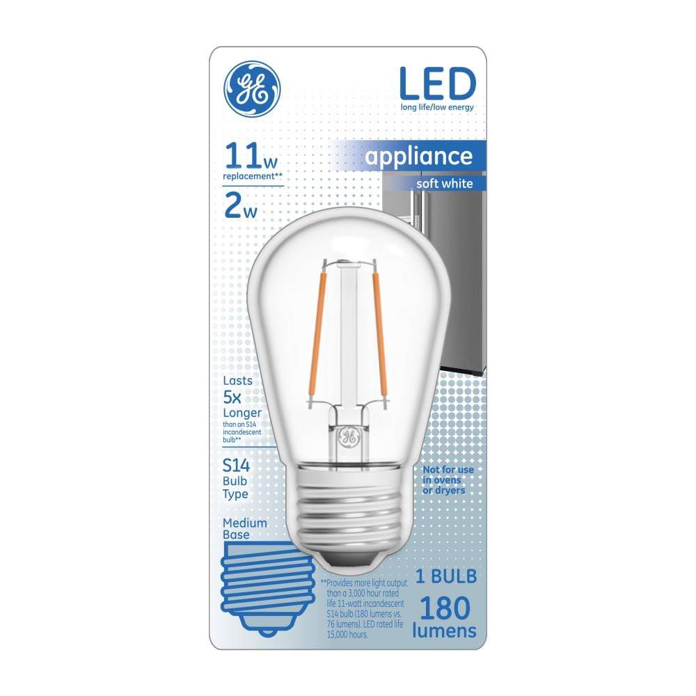 Led 11w Eq S14 Clear Appliance Light Bulb Soft White Nondimmable Light Bulb 1-pack