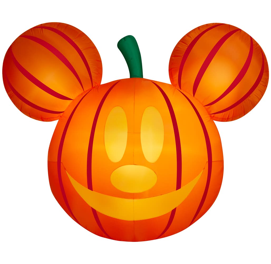 Disney 8-ft Mickey Mouse Pumpkin Patch Head Inflatable