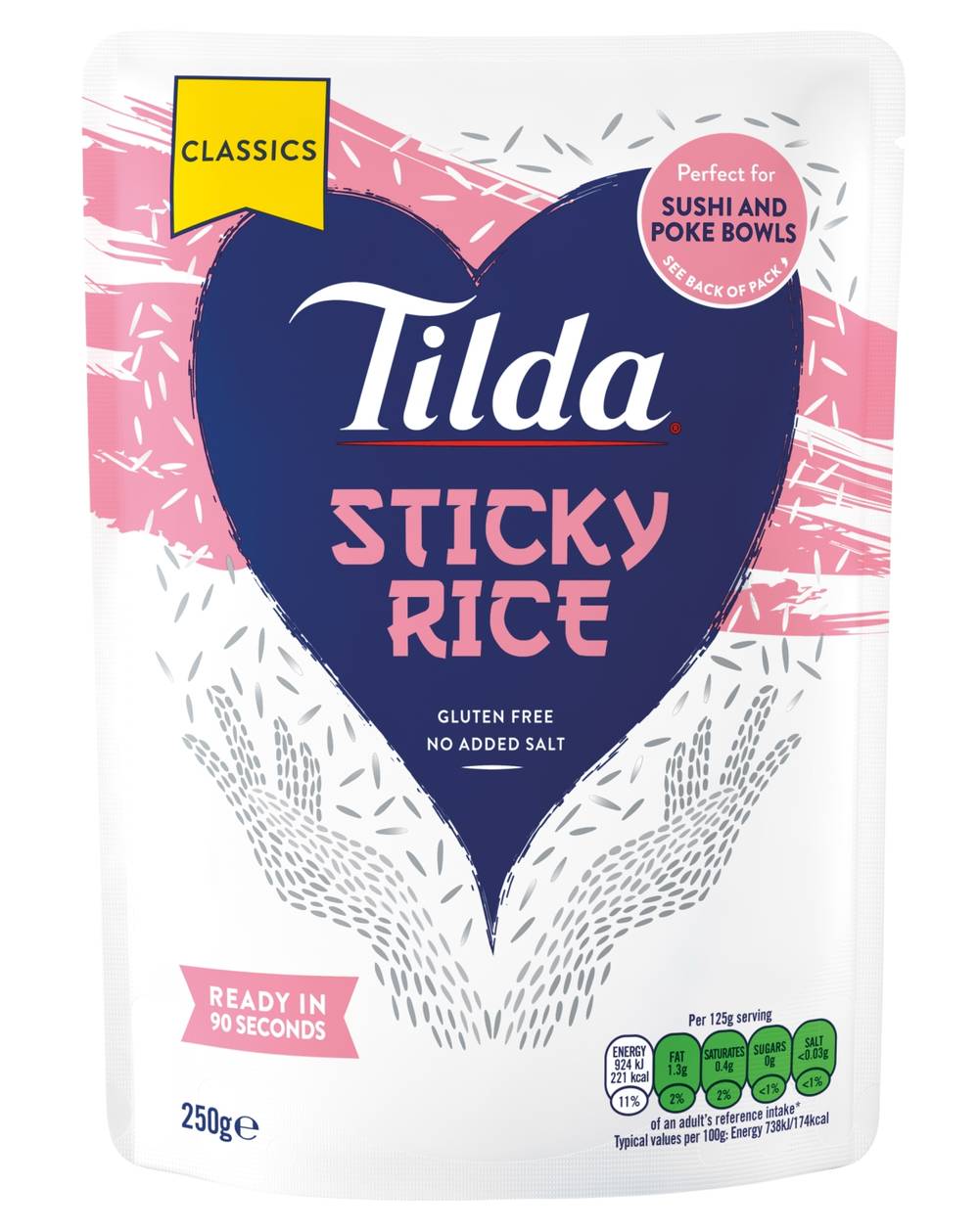 Tilda Microwave Sticky Medium Grain Rice 250G
