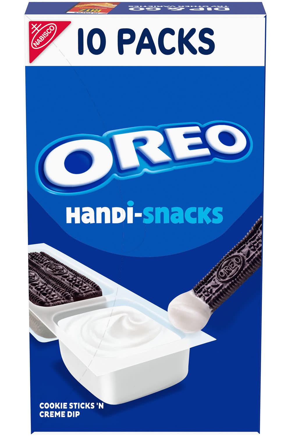 Oreo Handi-Snacks Cookie Sticks 'N Creme Dip Snack packs, Chocolate (10 x 1 oz)