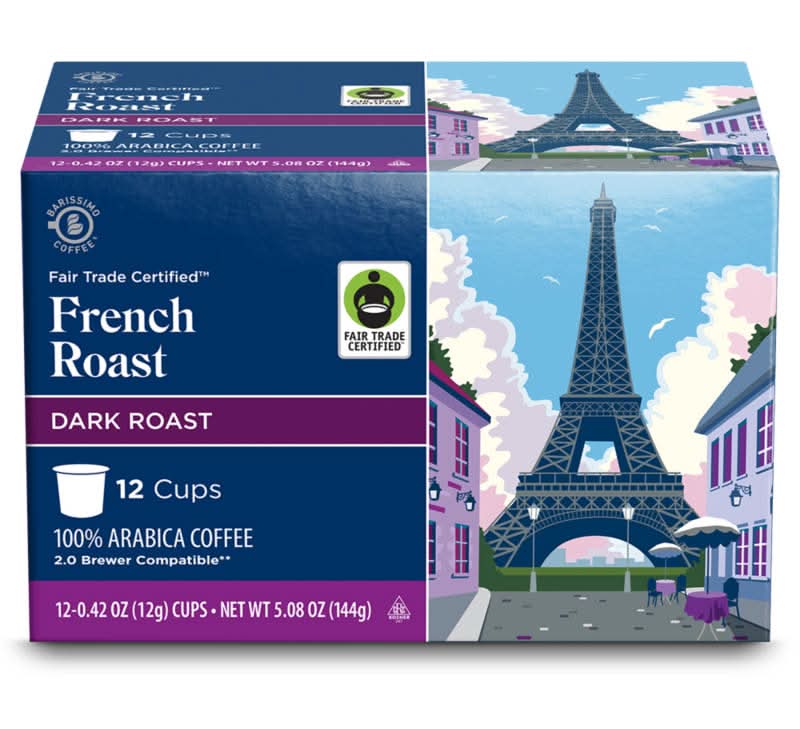 Barissimo Fair Trade French Roast Coffee Cups (5.08 oz, 12 ct)