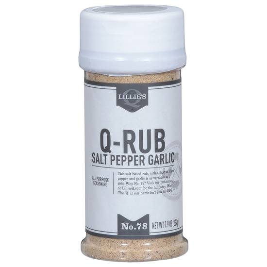 Lillie's Q No. 78 Q-Rub Salt Pepper Garlic All Purpose Seasoning
