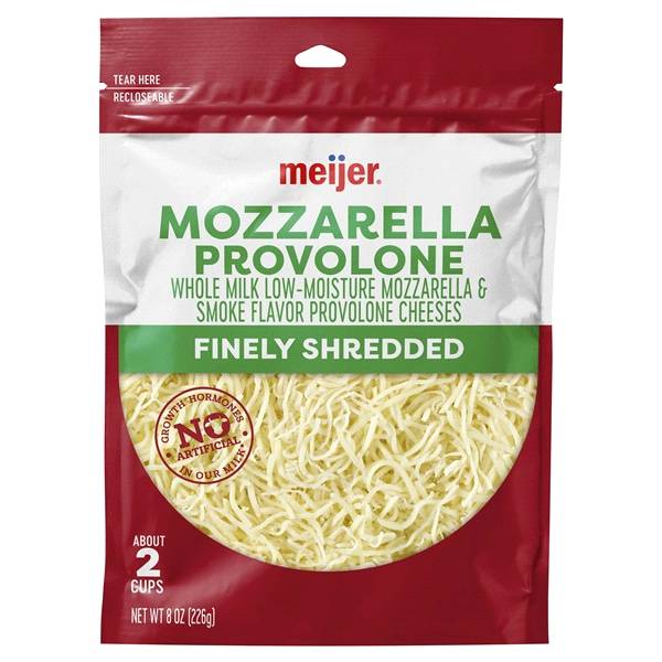 Meijer Shredded Mozzarella & Provolone Cheese (8 oz)