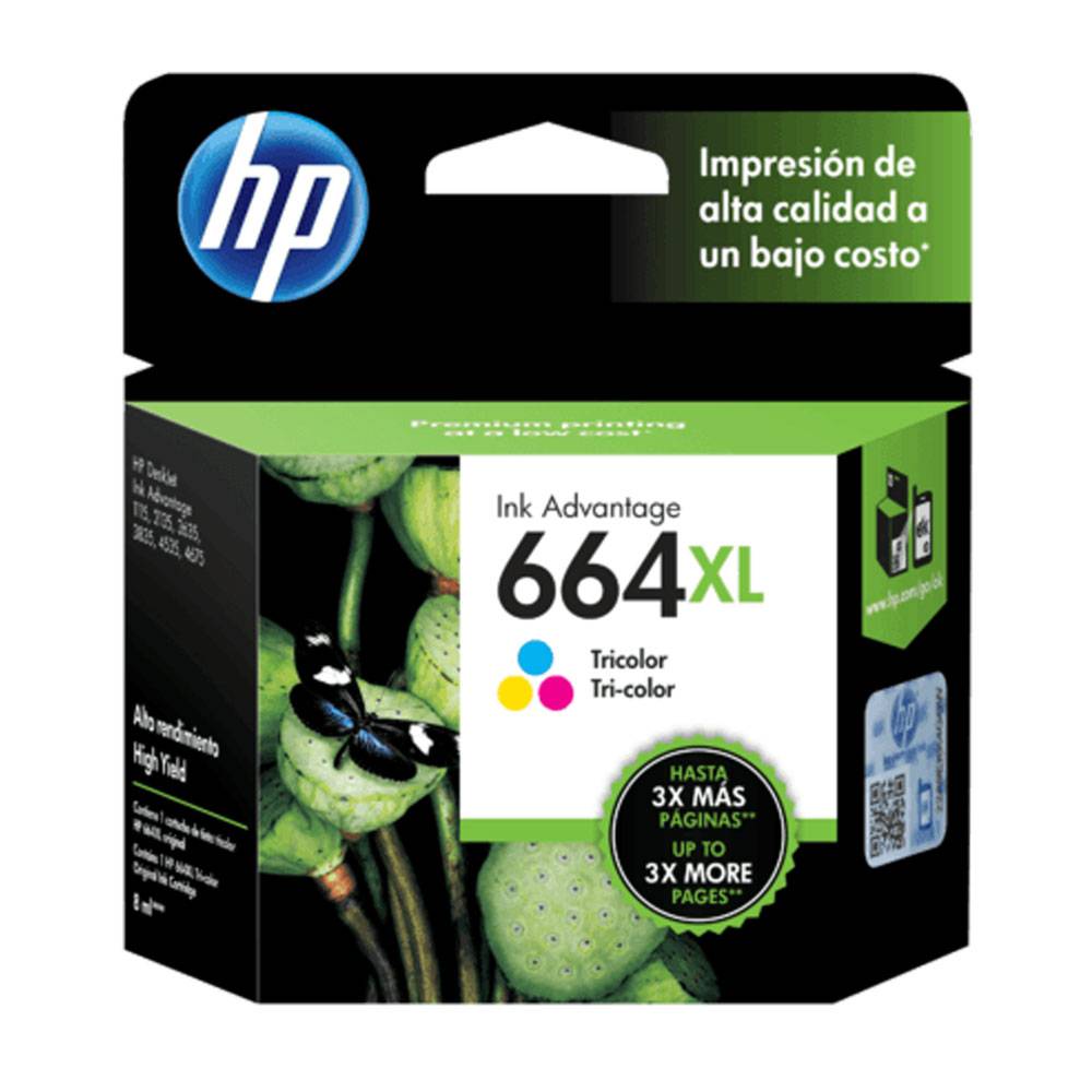 Hp tinta tricolor  (2 un)