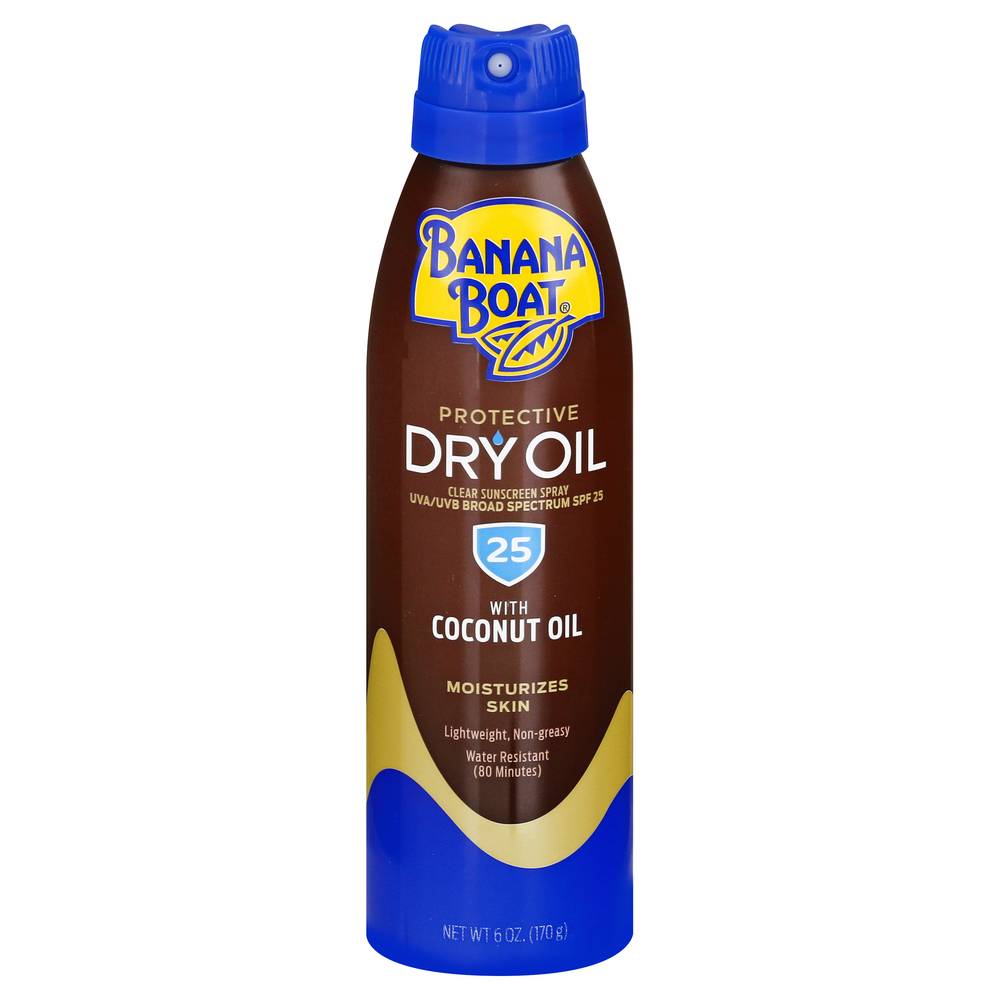 Banana Boat Dry Oil Clear Sunscreen Spray Spf 25