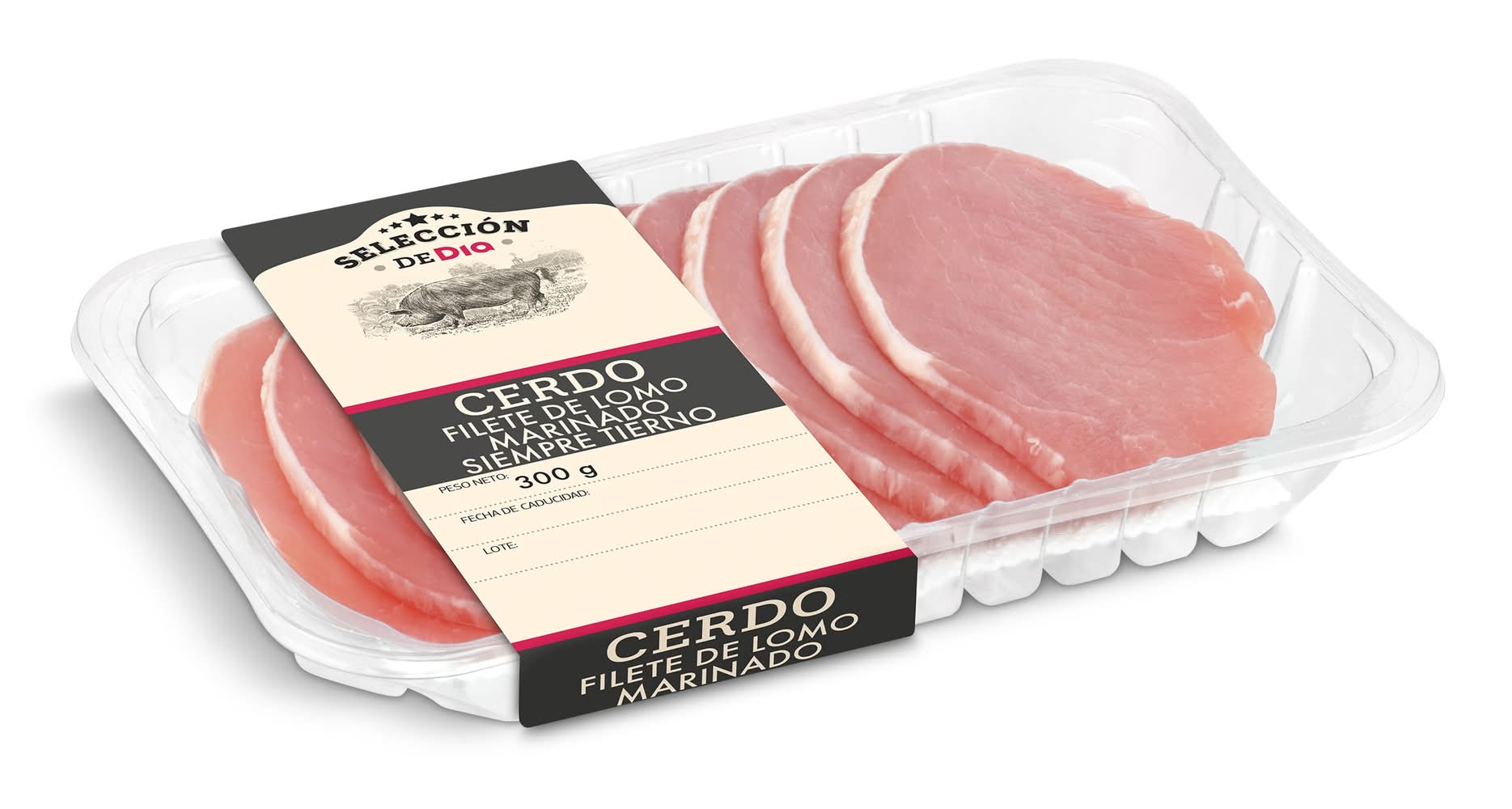 Filete De Cinta De Lomo Marinado Selección De Dia Bandeja 300 G