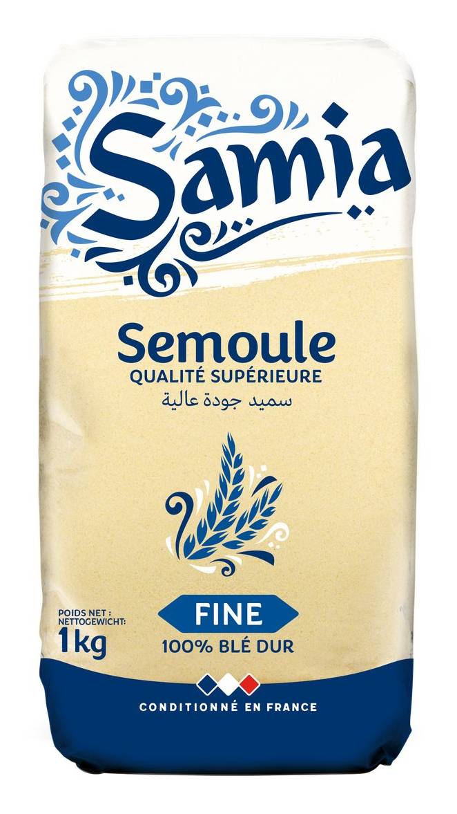 Semoule de blé dur SAMIA - le sachet de 1 kg