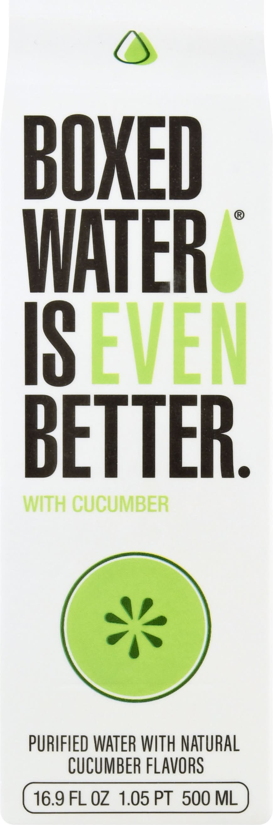 Boxed Water Is Better Purified Water With Cucumber (16.9 fl oz)