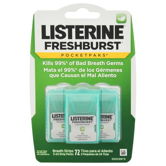 Listerine Freshburst Pocketpaks Breath Strips (3 ct)