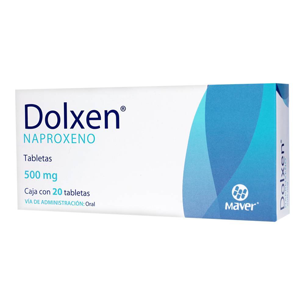 Laboratorios maver dolxen naproxeno tabletas 500 mg (20 piezas)