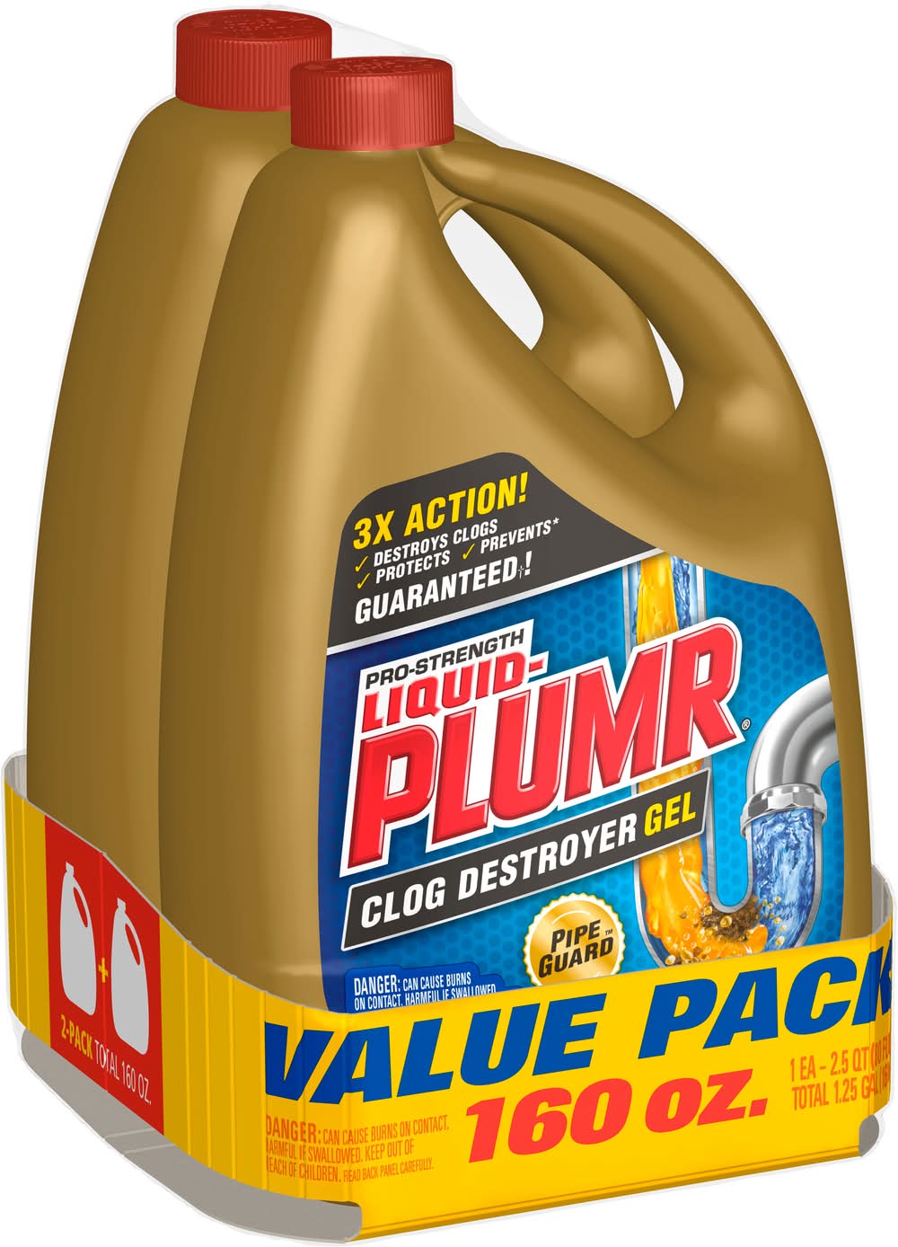Clorox Liquid-Plumr Pro-Strength Clog Destroyer Gel Value pack (2 x 80 fl oz)