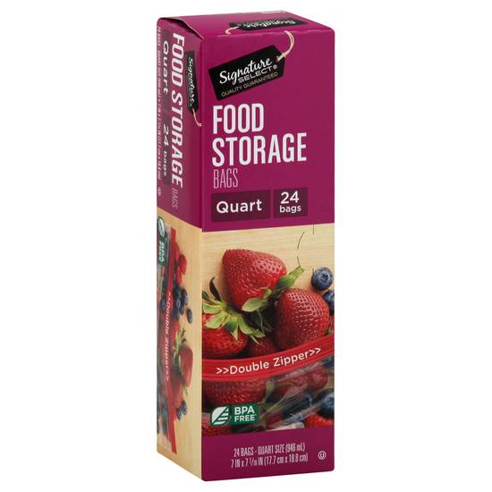 Signature Select Quart Food Storage Bags (24 ct)