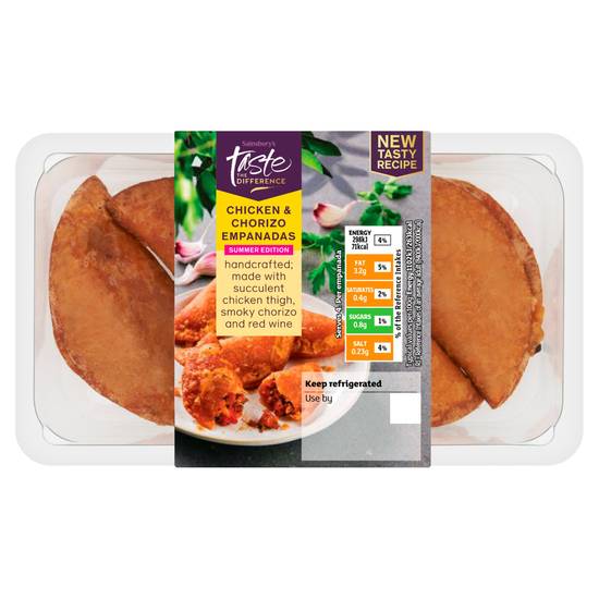 SAVE £0.95 Sainsbury's Chicken & Chorizo Empanadas, Taste the Difference 108g
