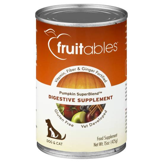 Fruitables Pumpkin Digestive Supplement For Dogs & Cats (15 oz)