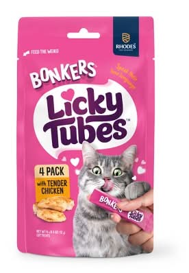 Bonkers Mixx Lickable Cat Treats, Chicken (1.6 oz, 4 ct)