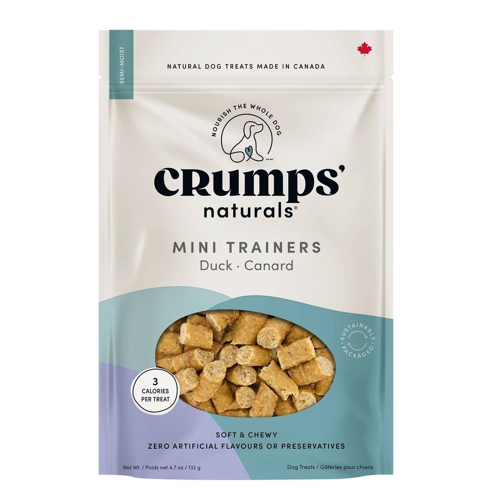 Crumps' Naturals Mini Trainers Dog Treats, Duck (132 g)