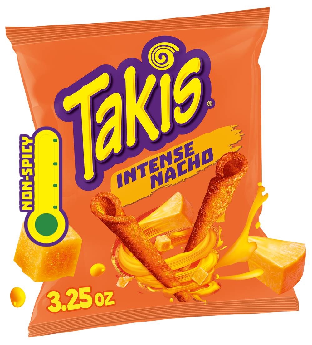 Takis Intense Nacho Rolled Tortilla Chips, New Cheesy (3.25 oz)