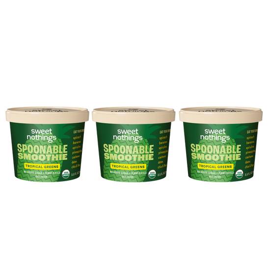 Sweet Nothings Smoothie Cup - Tropical Greens 3.5oz - 3ct Bundle