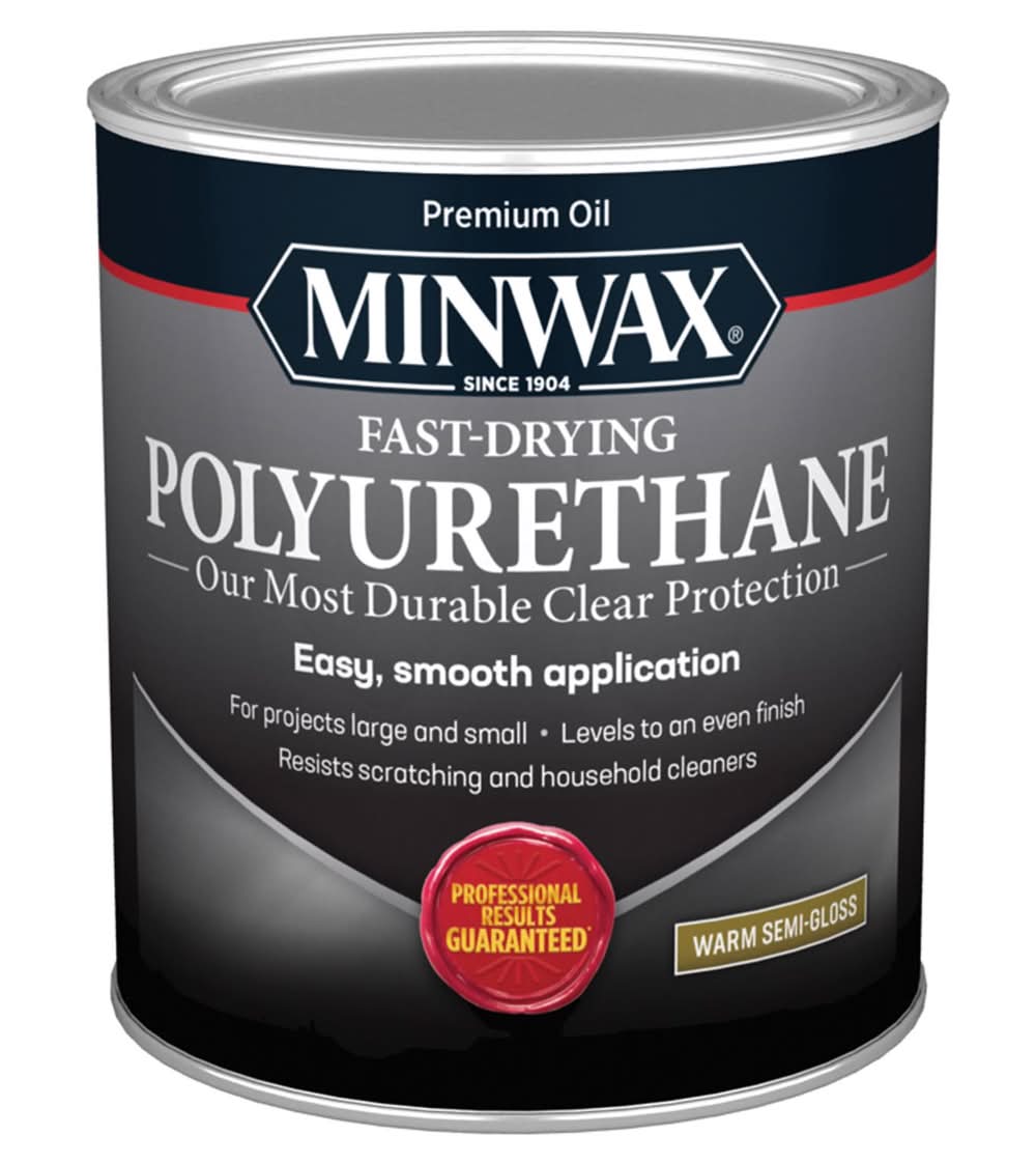 Minwax Warm Semi-Gloss Clear Oil-Based Fast-Drying Polyurethane 1 Qt