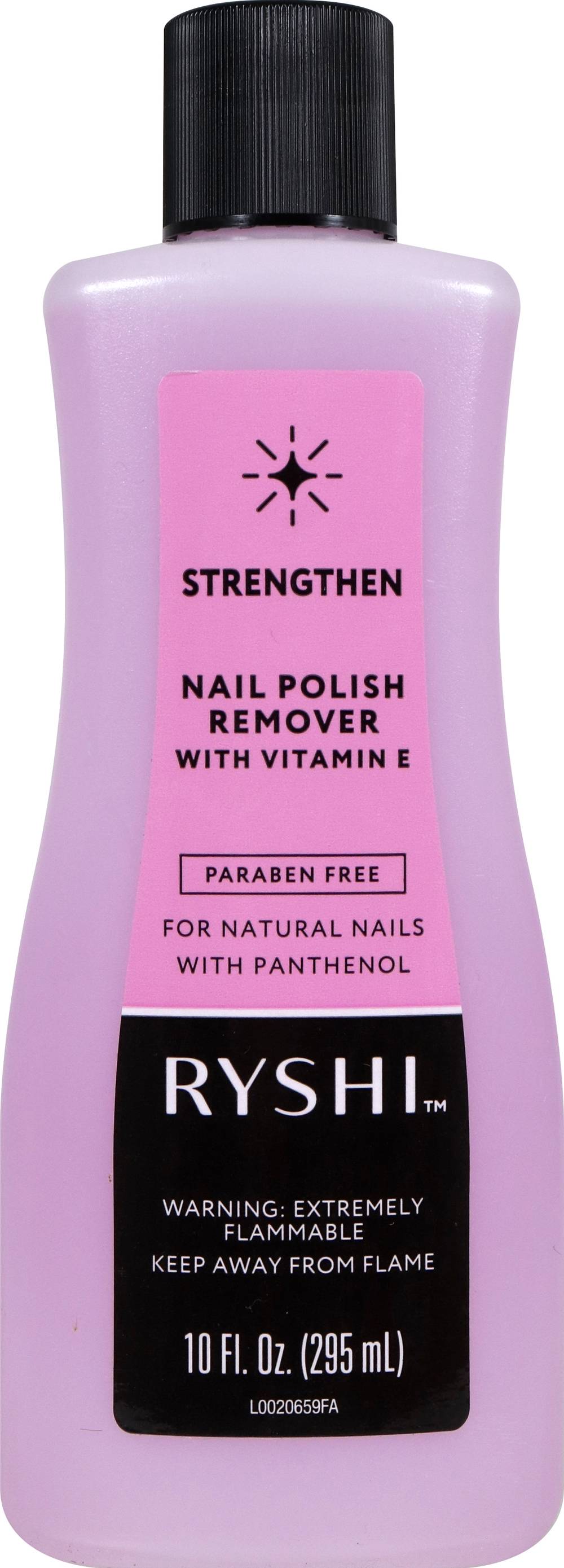 Ryshi Strengthen Nail Polish Remover - Vitamin E, 10 fl oz
