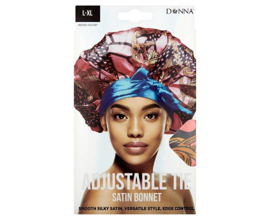 Donna Adjustable Tie Satin Bonnet