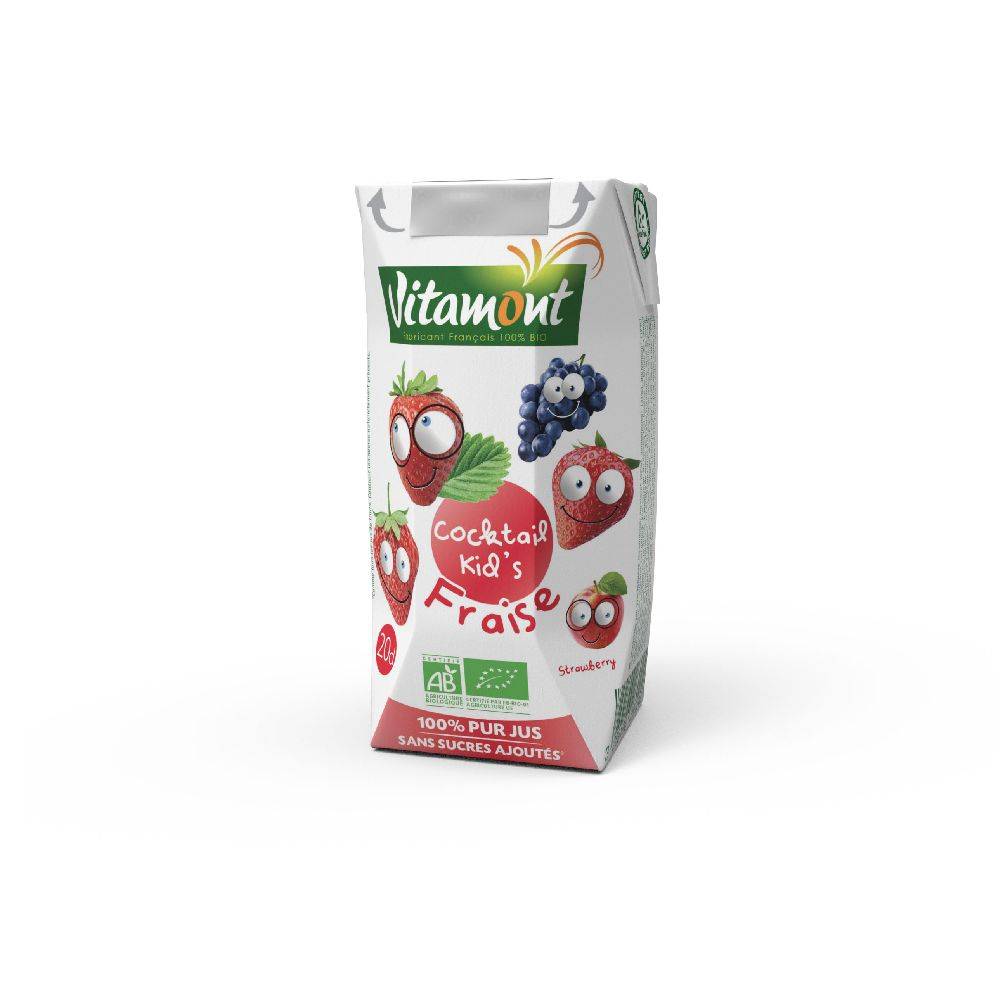 Cocktail kid's fraise 20cl - VITAMONT - BIO