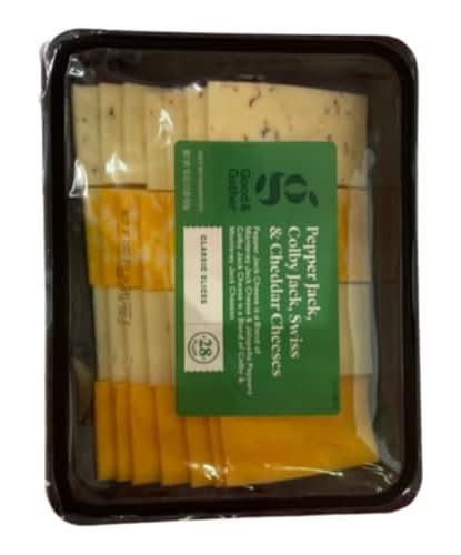 Good & Gather Pepper Jack Colby Jack Swiss & Cheddar Cheese Party Tray (16 oz, 28 ct)