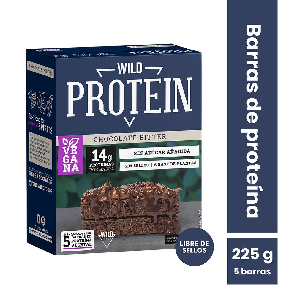 Wild protein pack barra proteina chocolate bitter (5 un)