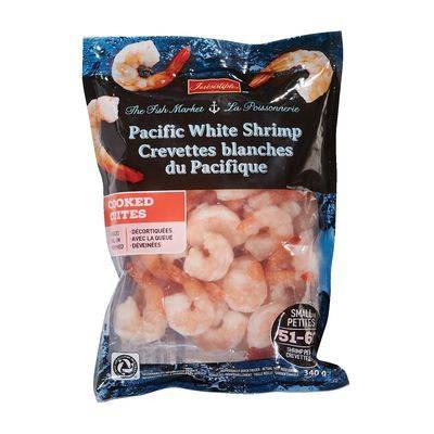 Irresistibles · Crevettes blanches du Pacifique cuites surgelées (340 g, calibre 51-60) - Cooked Pacific white shrimp (340 g)