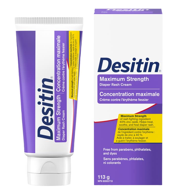 Desitin crème contre l’érythème fessier force maximale - maximum strength diaper rash cream
