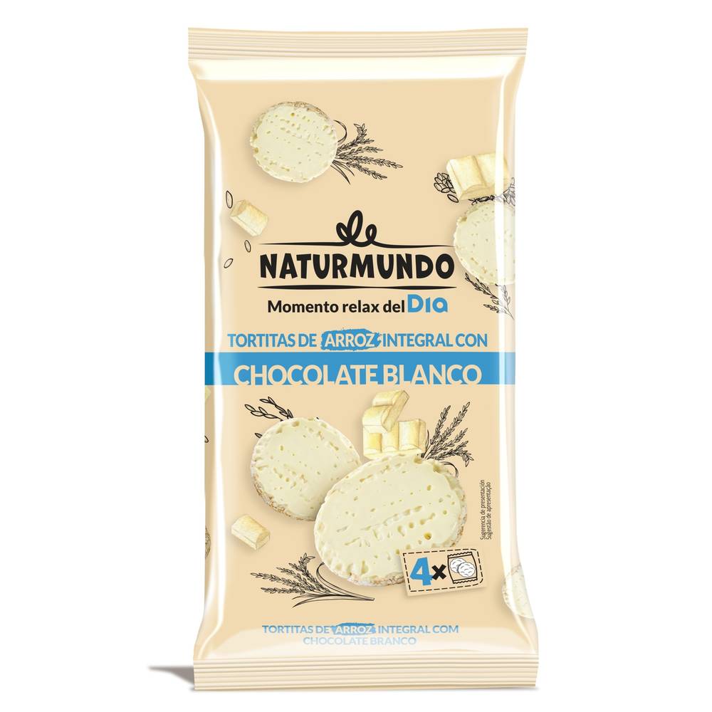 Tortitas De Arroz Integral Con Chocolate Blanco Naturmundo De Dia Bolsa 130 G