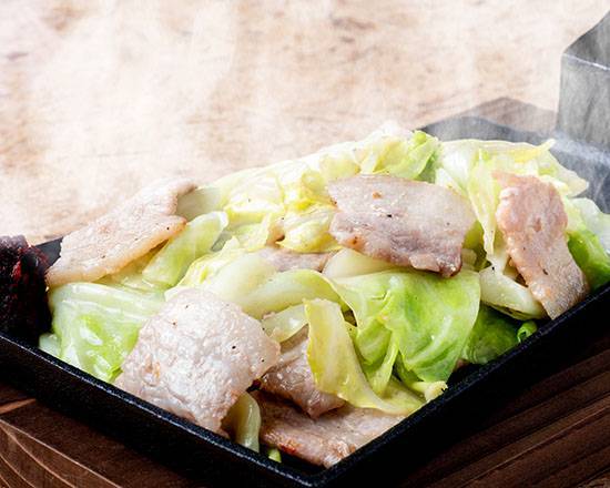 豚カルビの旨辛みそ鉄板焼き Spicy Miso Pork Kalbi Griddle Stir-Fry