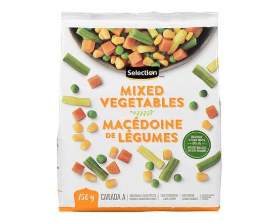 Selection · Macédoine de légumes (750 g) - Mixed vegetable (750 g)