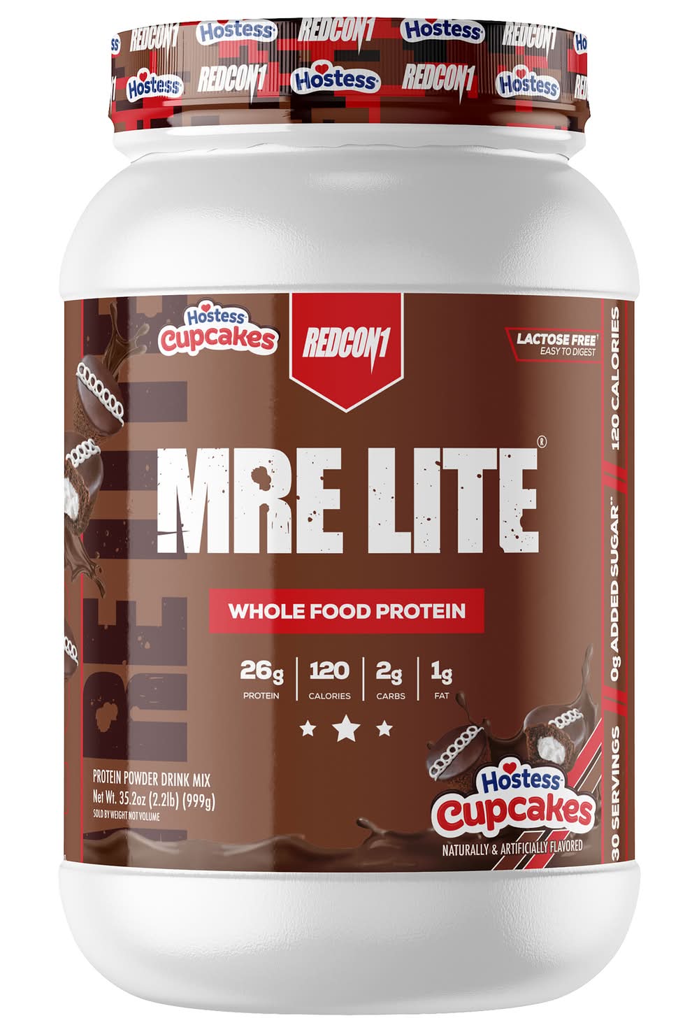 MRE LITE Protein Powder Drink Mix, Hostess Cupcakes (2.2 lbs)