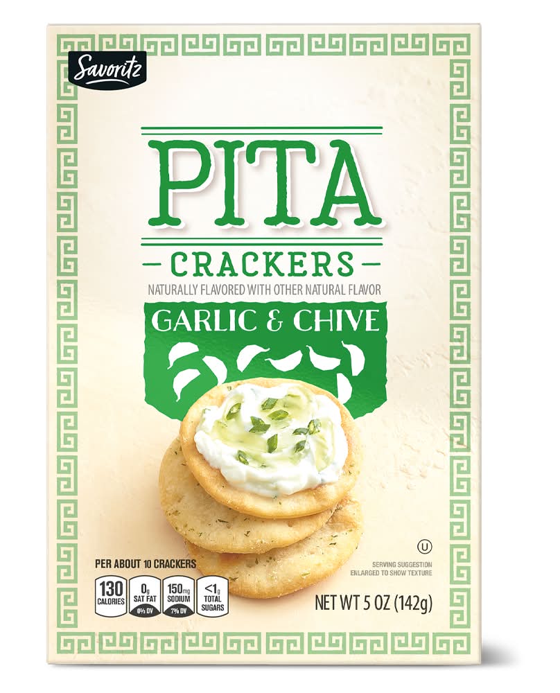 Savoritz Garlic & Chive Pita Crackers