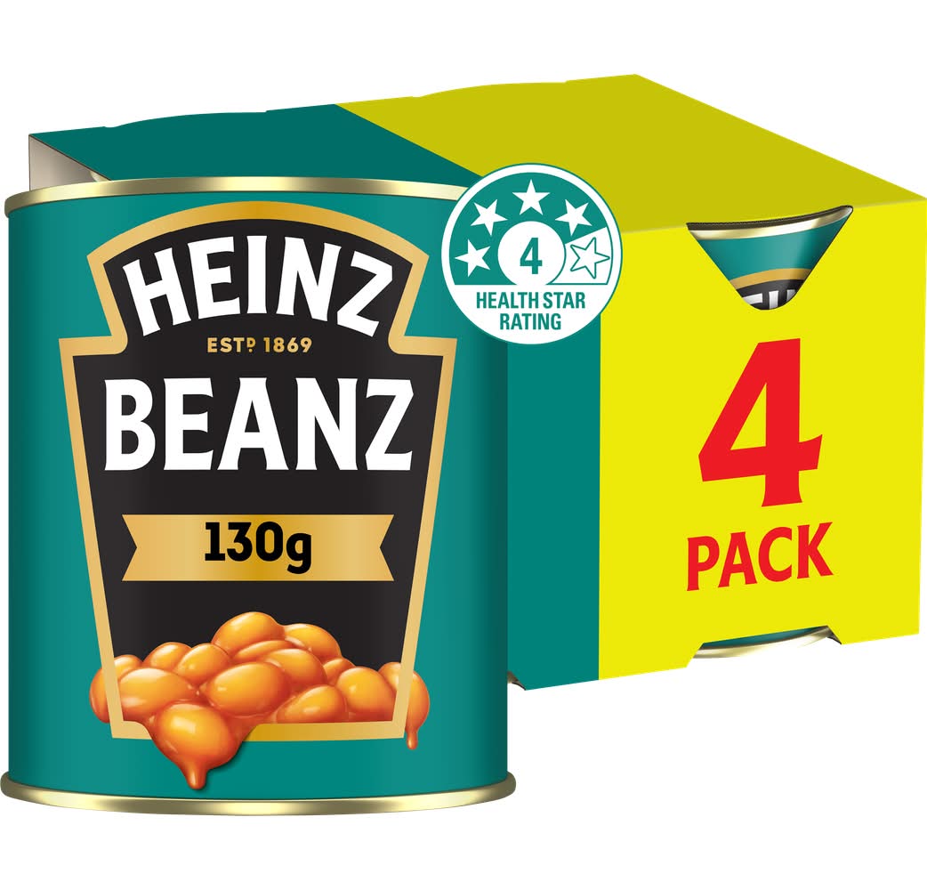 Heinz Baked Beans in Rich Tomato Sauce Value pack (4 x 130g)